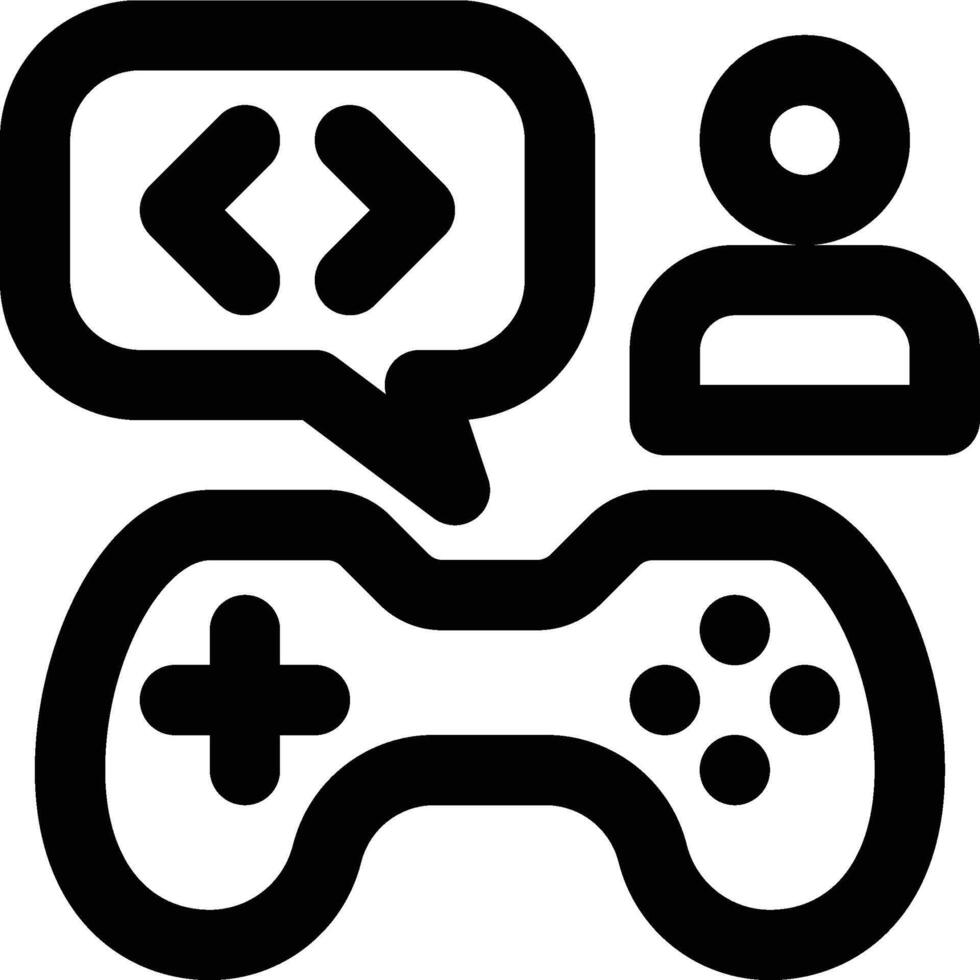 Game Developer, Game Maker, Game Outline Icon vector