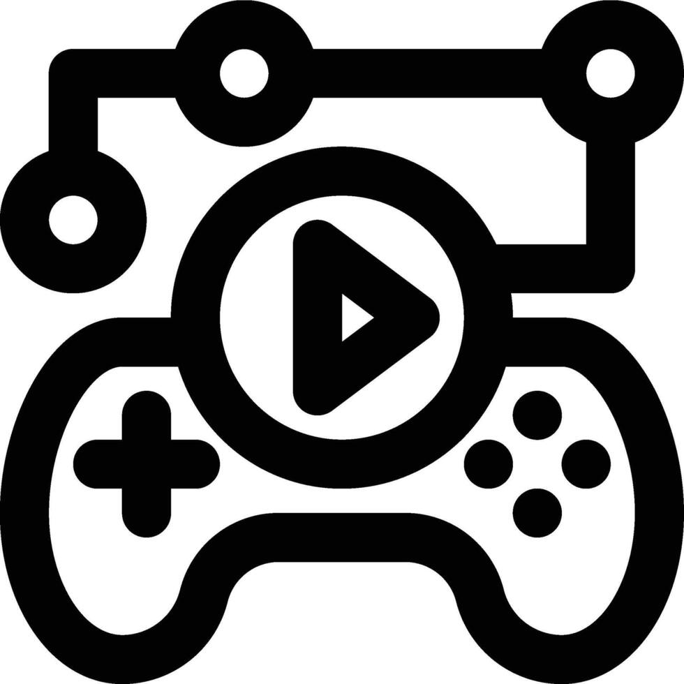 Gameplay, Game Play, Game Plan Outline Icon vector