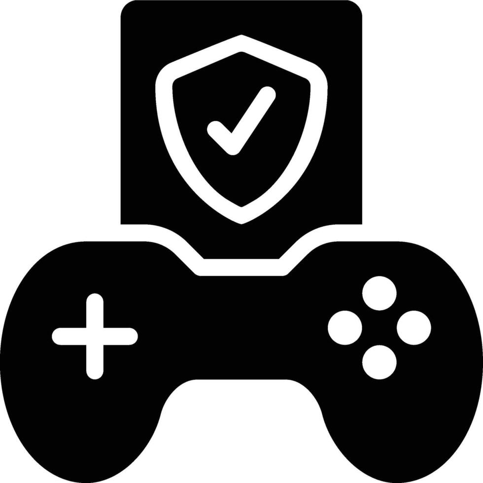 Privacy Policy, Game Rules, Game Policy Glyph Solid Icon vector