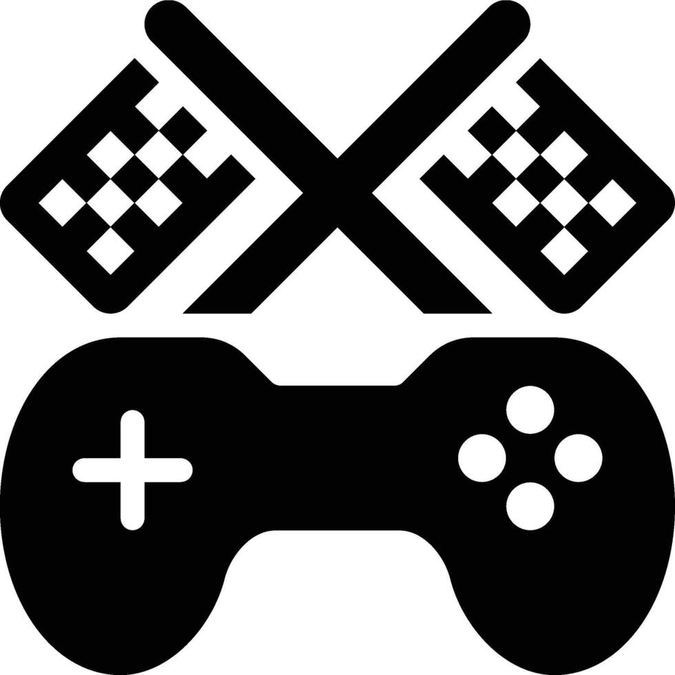 Race Game, Racing Game, Sport Game Glyph Solid Icon vector