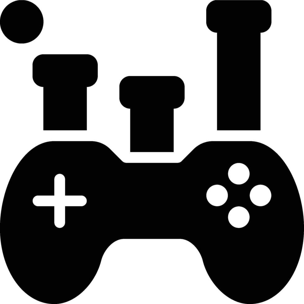 Platform Game, Platformer, Game Glyph Solid Icon vector