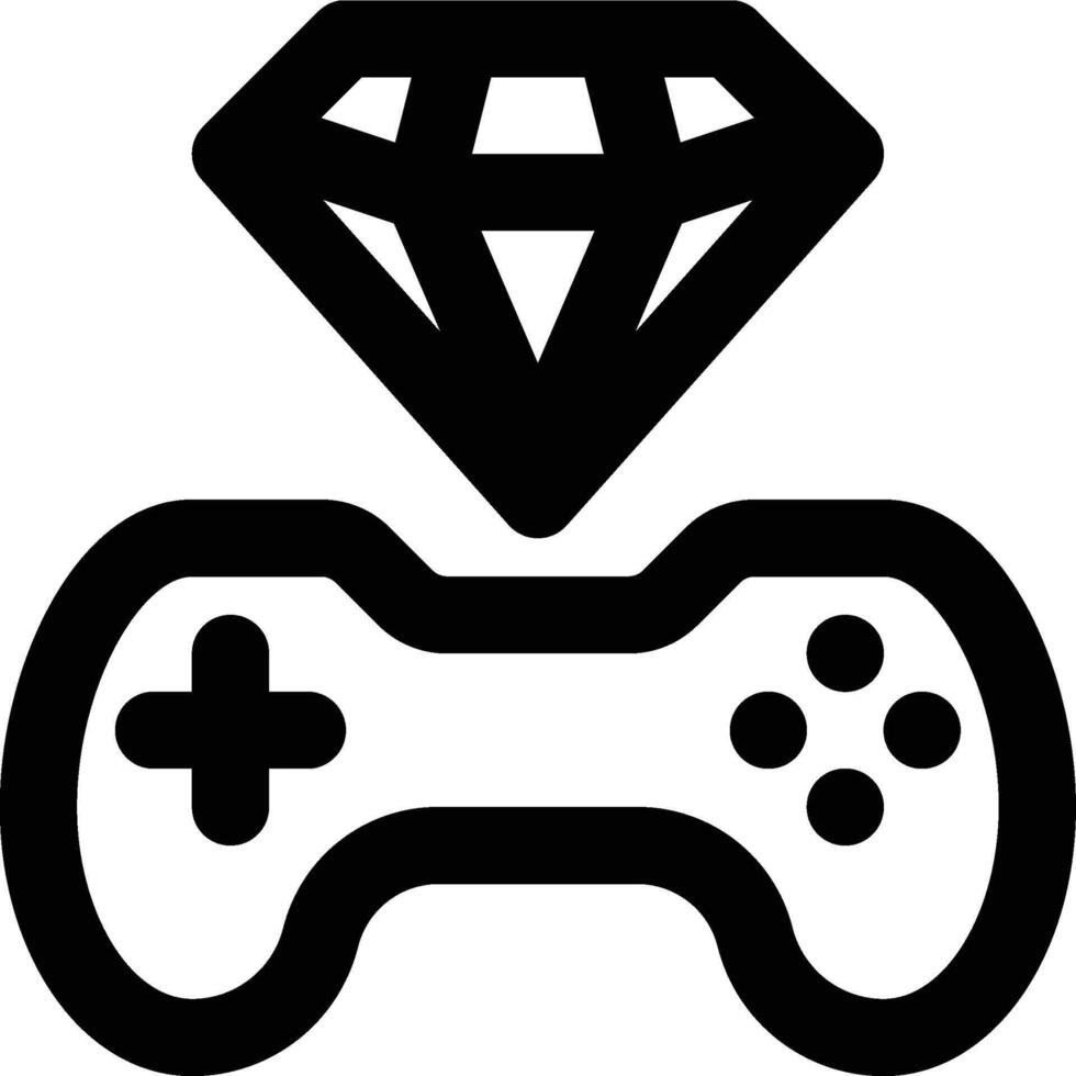 Diamond Item, Gem Item, Crystal Item Outline Icon vector