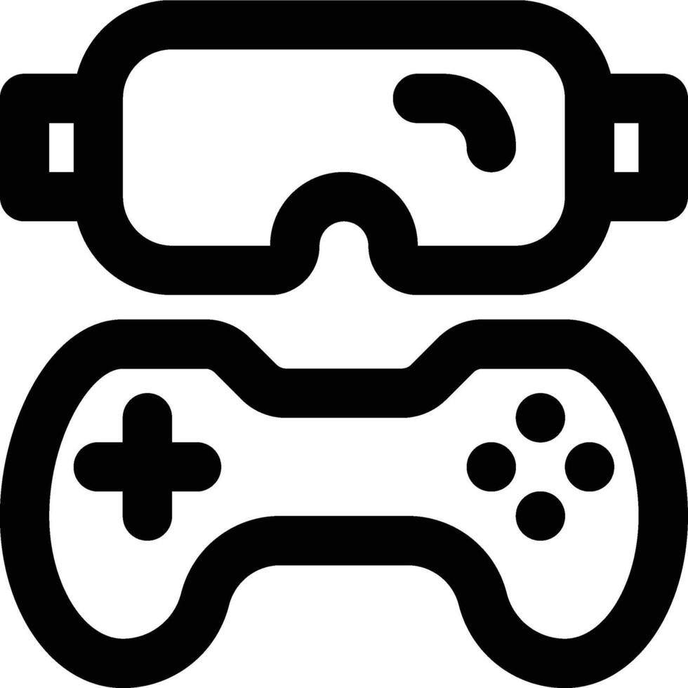 VR Gaming, Virtual Reality, Gaming Outline Icon vector