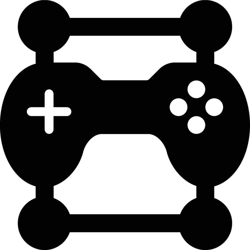 Game Environment, Game Ecosystem, Game Platform Glyph Solid Icon vector