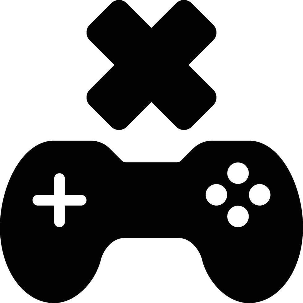 Game Over, Dead, Ended Glyph Solid Icon vector
