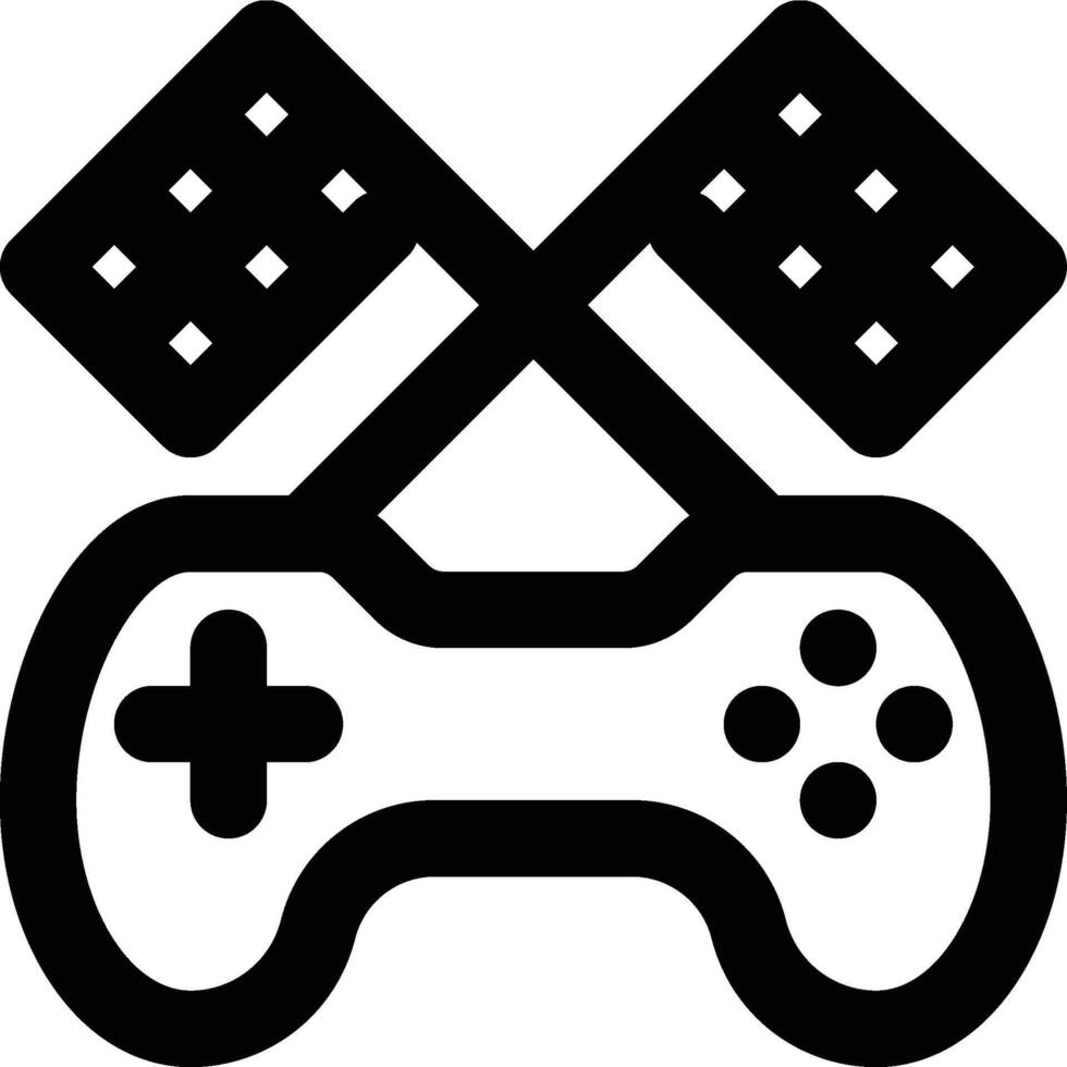 Race Game, Racing Game, Sport Game Outline Icon vector