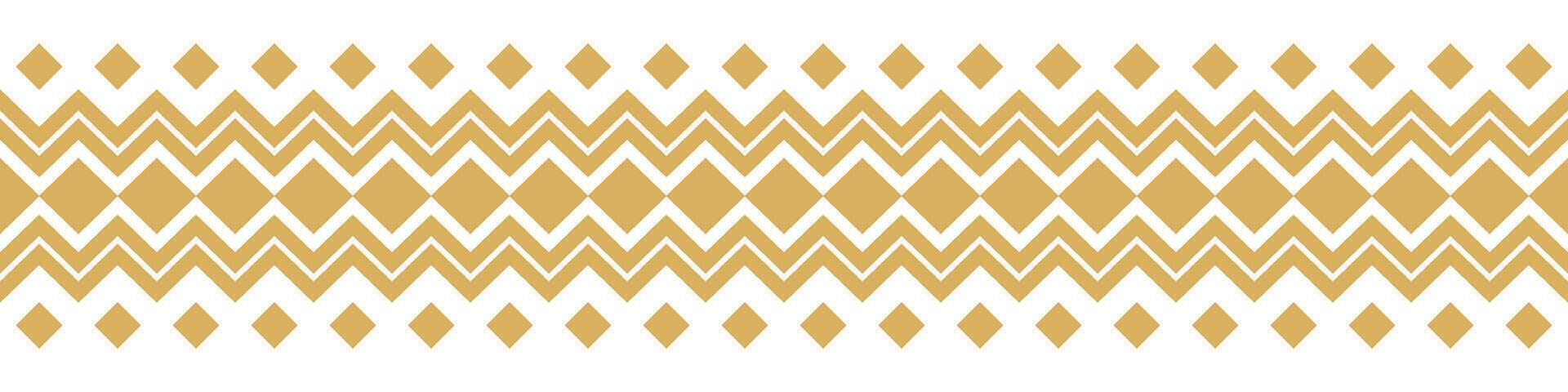 Artistic Abstract Ethnic Style with Gold Geometric Aztec Border Detail. vector