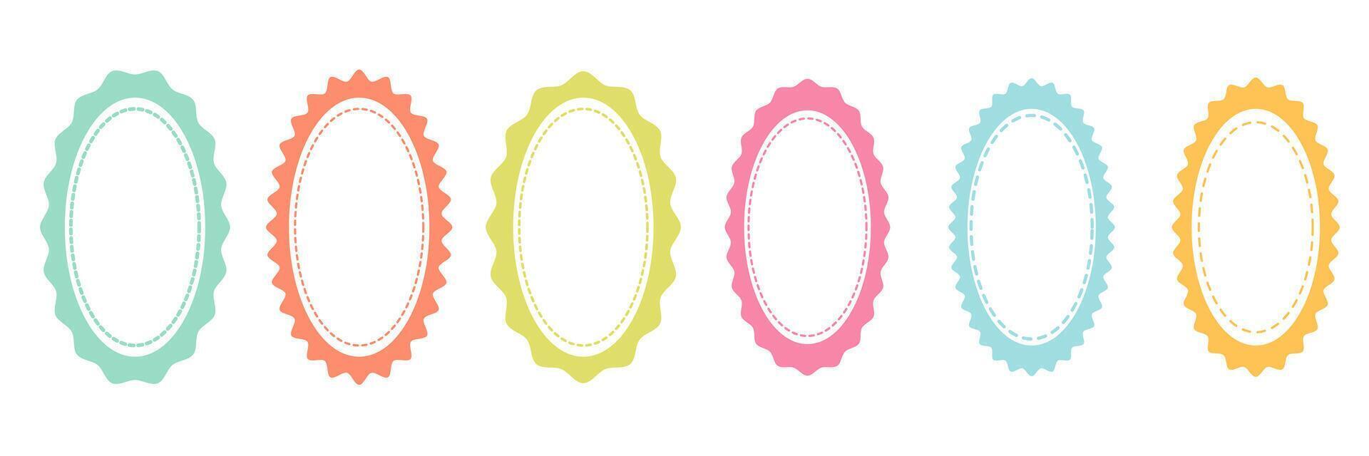 a set of colored frames for designing different shapes vector