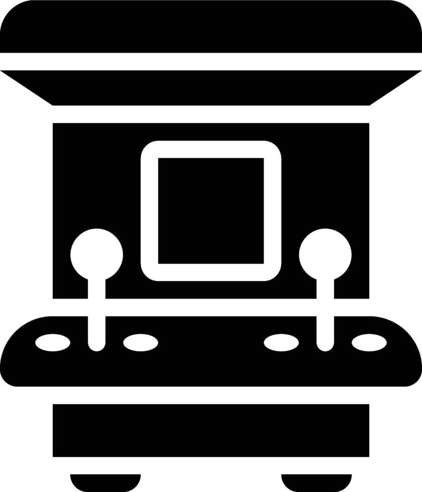 Arcade Game, Arcade Machine, Game Machine Glyph Solid Icon vector