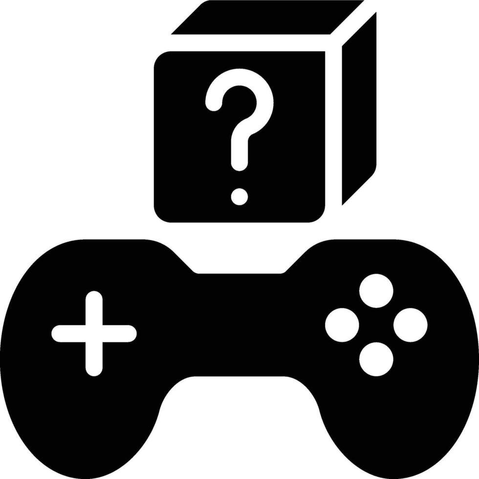 Mystery Box, Games, Game Item Glyph Solid Icon vector