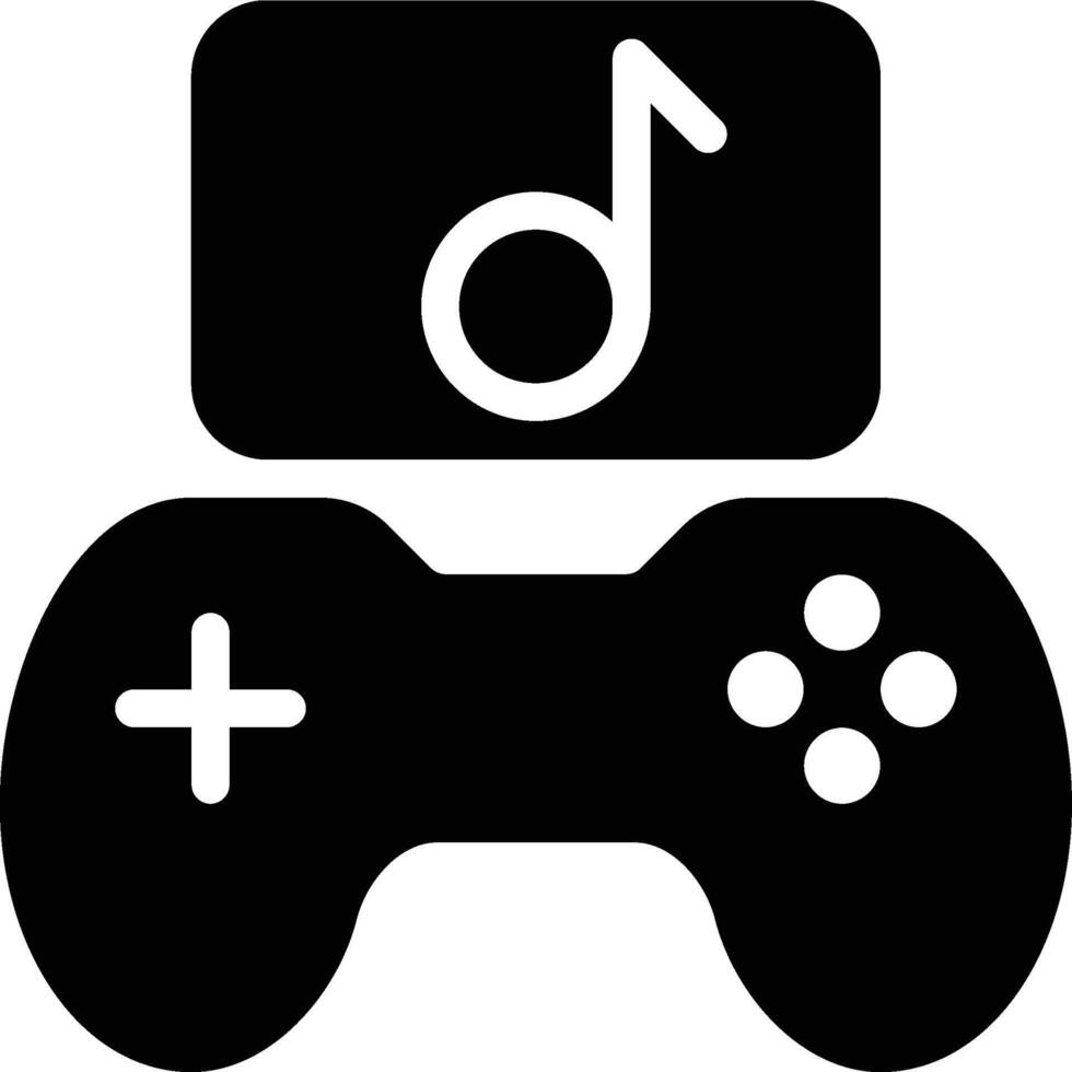 Game, Music, Sound Glyph Solid Icon vector