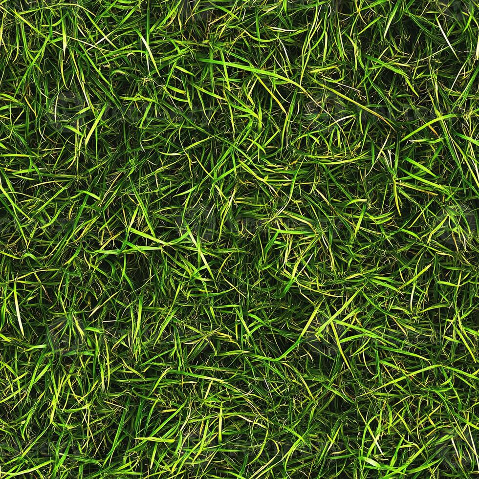 Close Up of a Green Grass Field Seamless Texture photo
