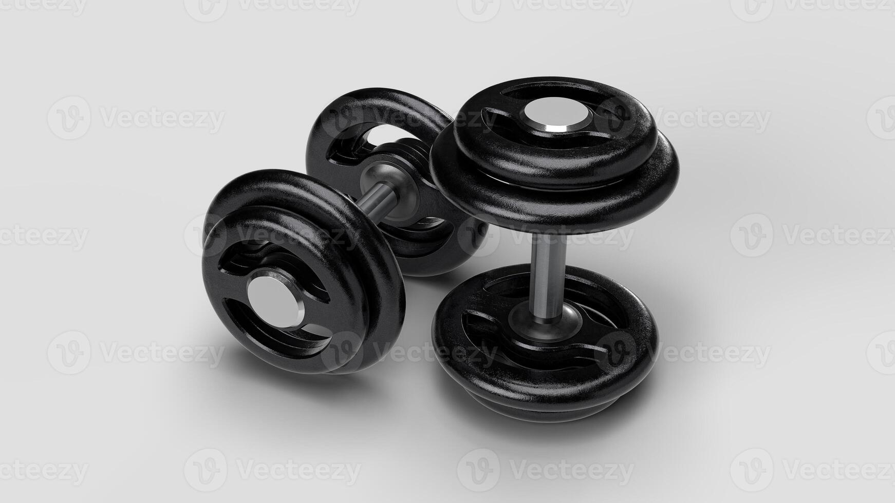 two dumbbells with white lid photo