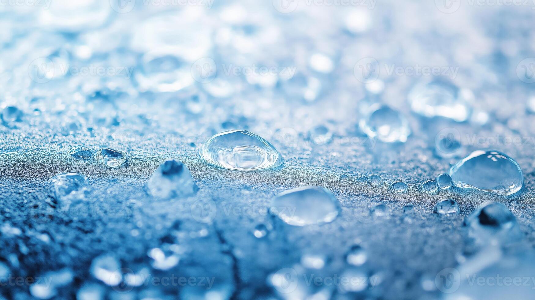 Melting ice with visible cracks photo