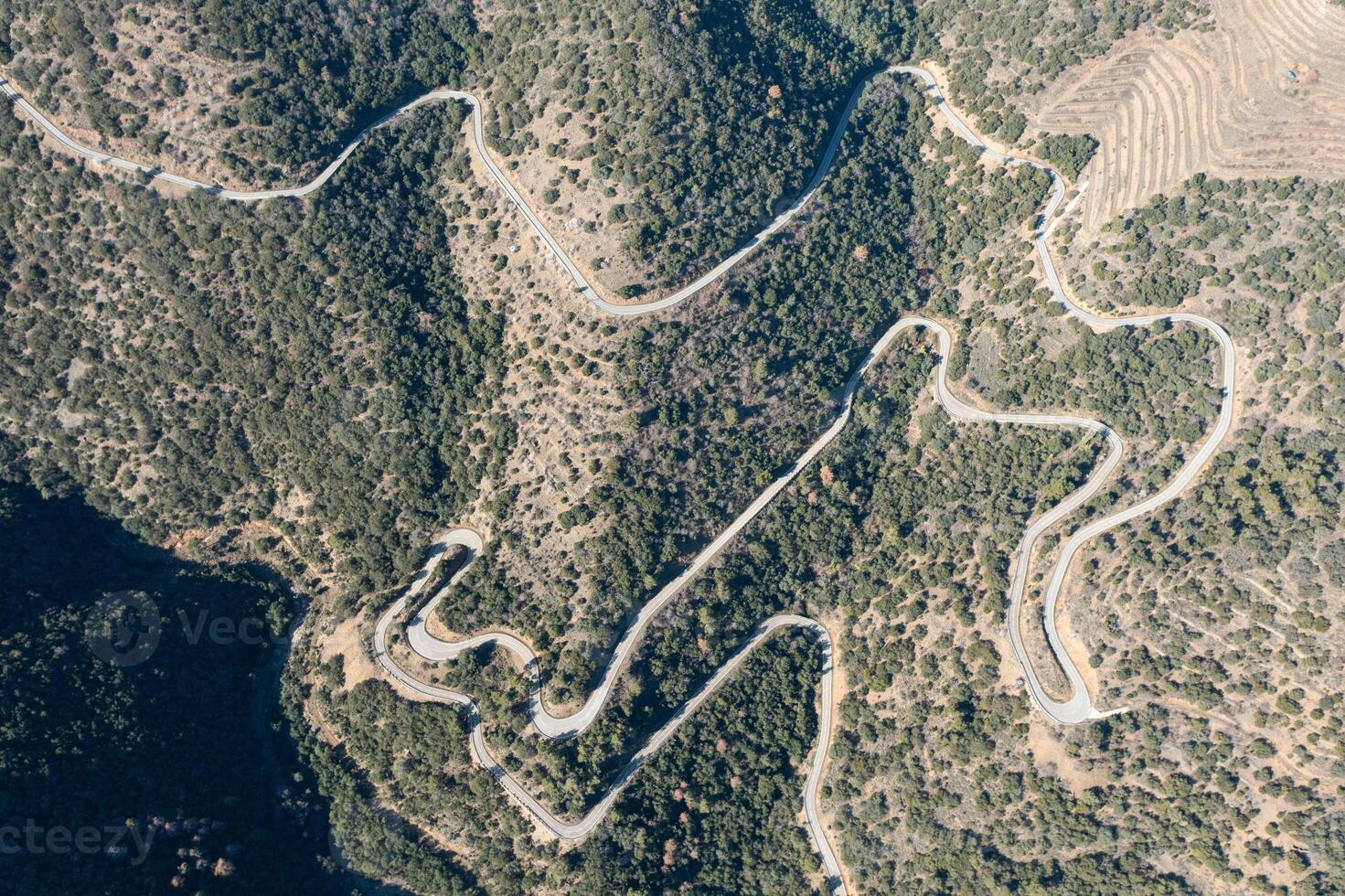 Aerial view of a regional road photo
