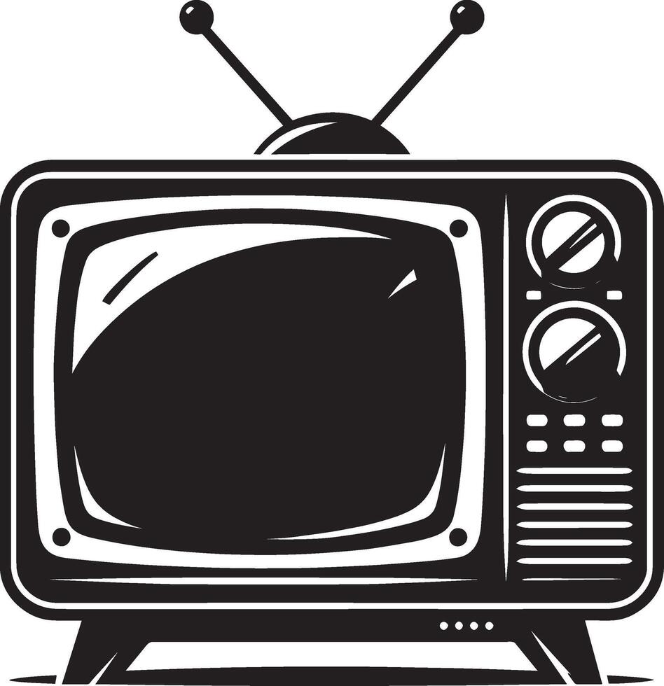 Retro tv icon illustration vector