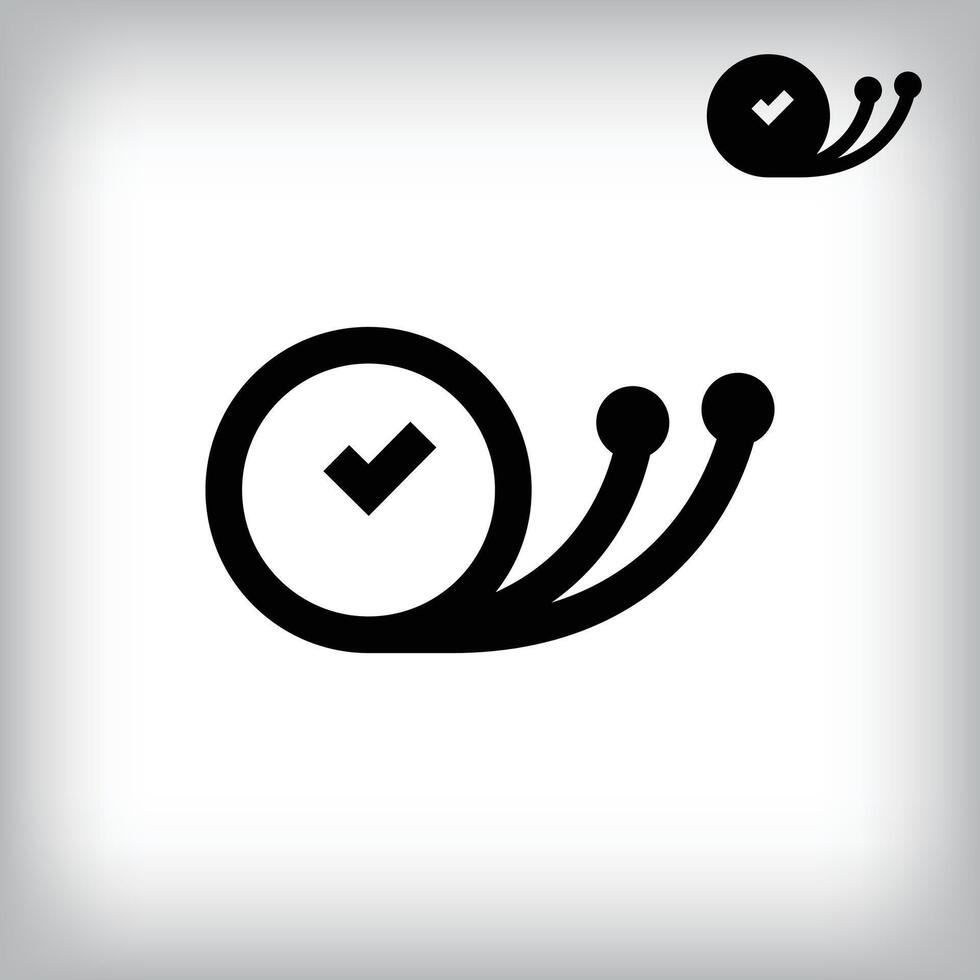 Modern snail time icon design. vector