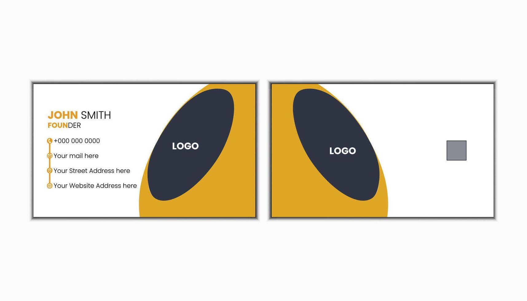 Visiting card for agency vector