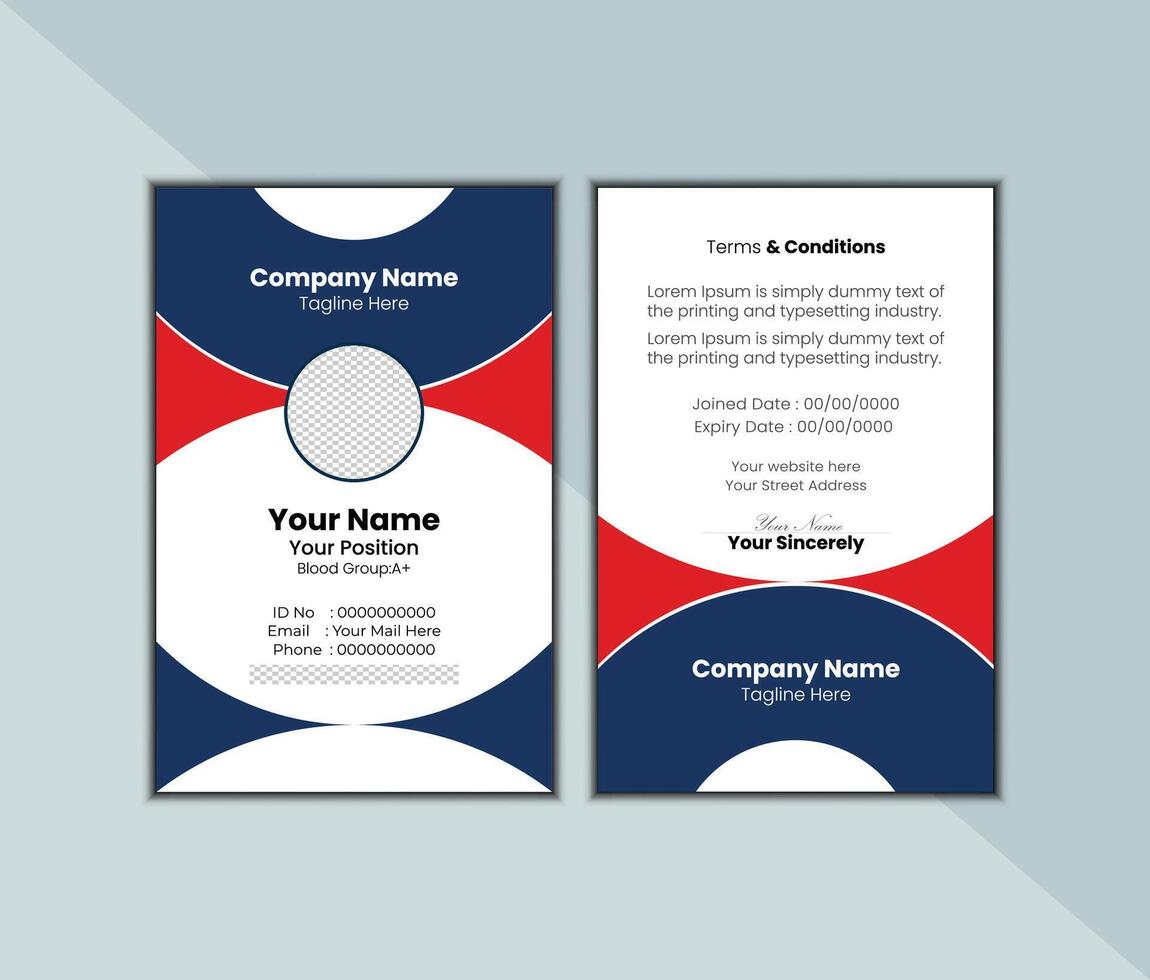 Premium Id card design template vector