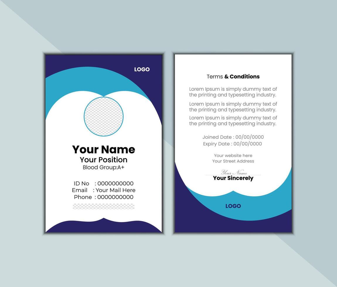 Premium Id card design vector