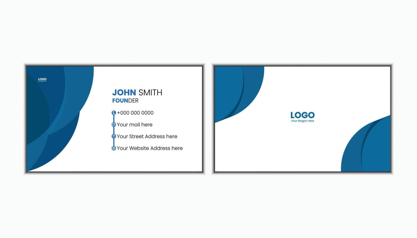 visiting card for corporate agency vector