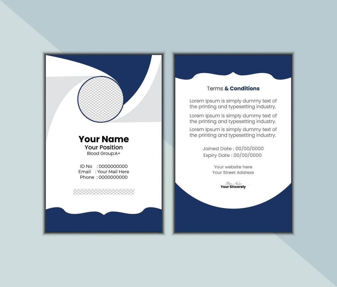 company Id card design template vector
