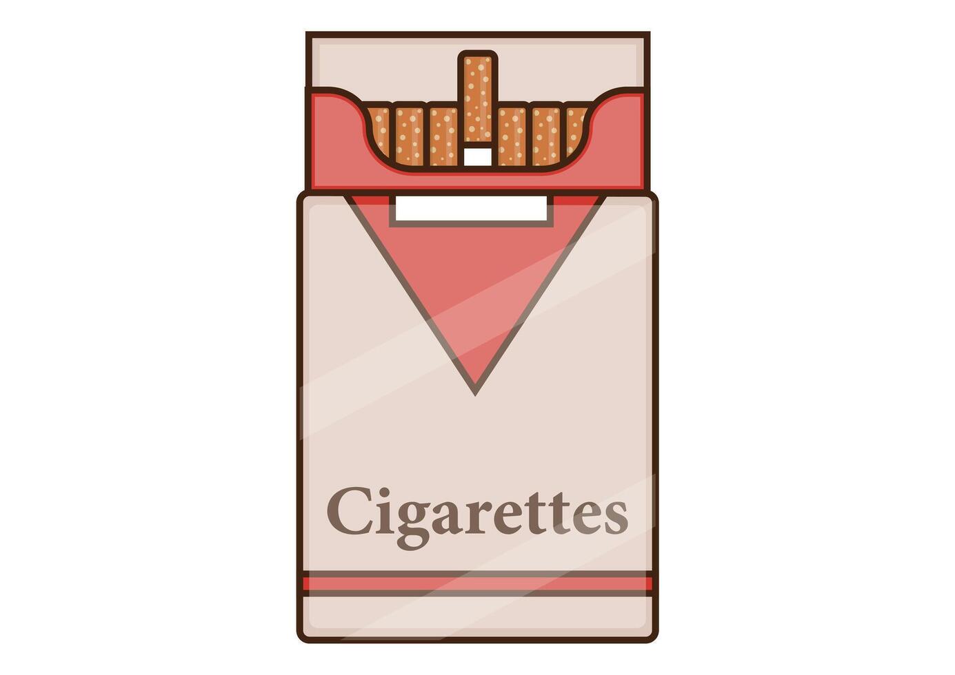 Flat design of cigarette pack isolated on white background vector