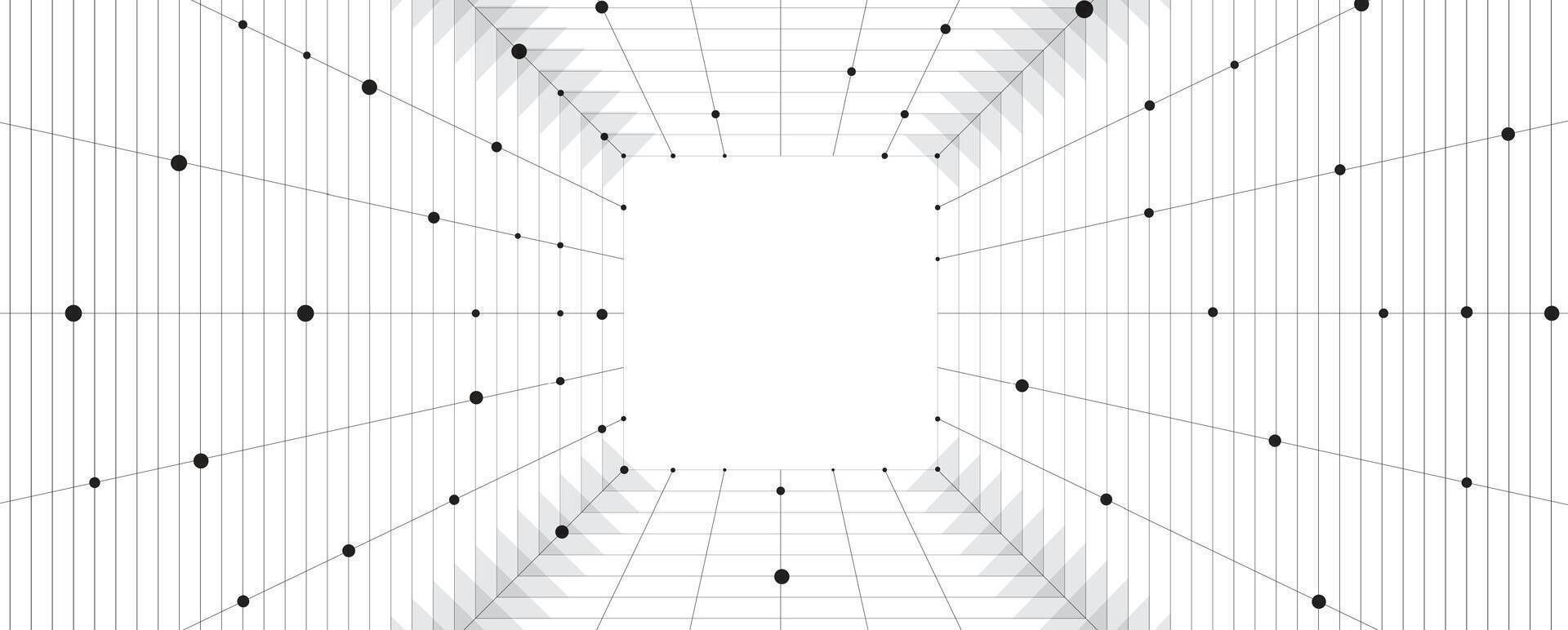 abstract geometric pattern of dots in a white space vector