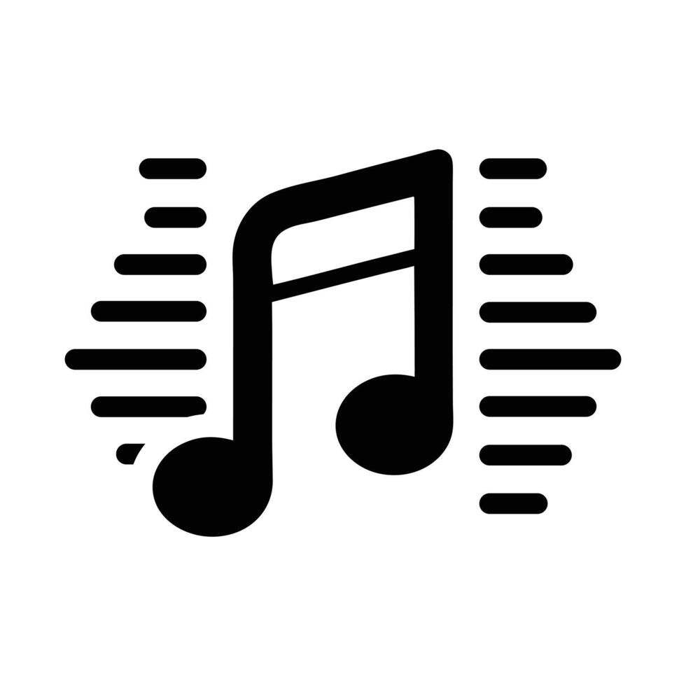Music Notes Icon Musical Key Signs and Symbols on a White Background vector
