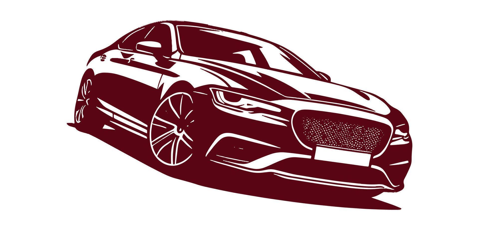 Car icon illustration with a background. vector