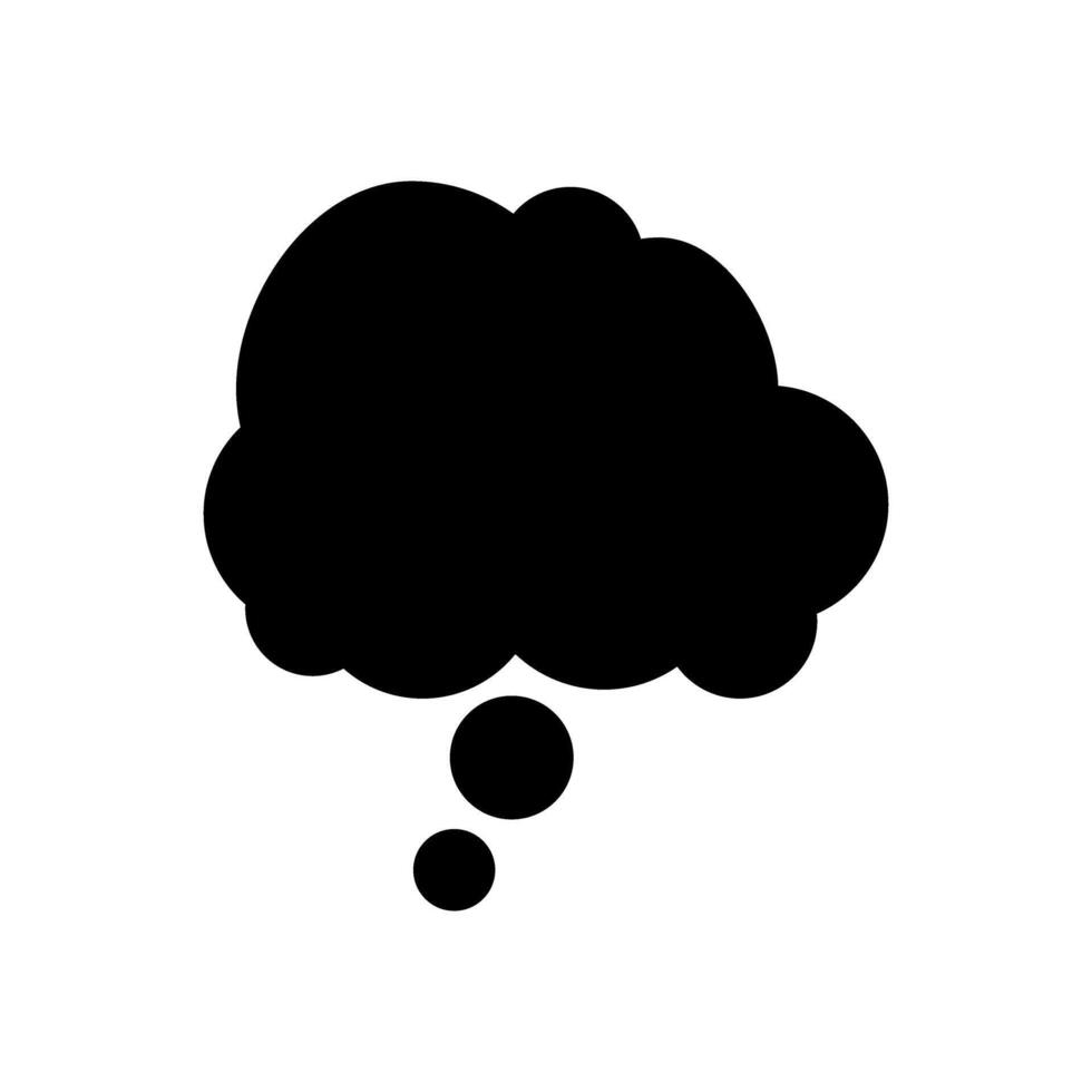 Speech bubble icon. Flat style black on white background. illustration. vector