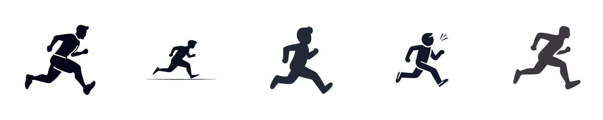 Running Fitness Exercise Speed and Endurance Challenge vector