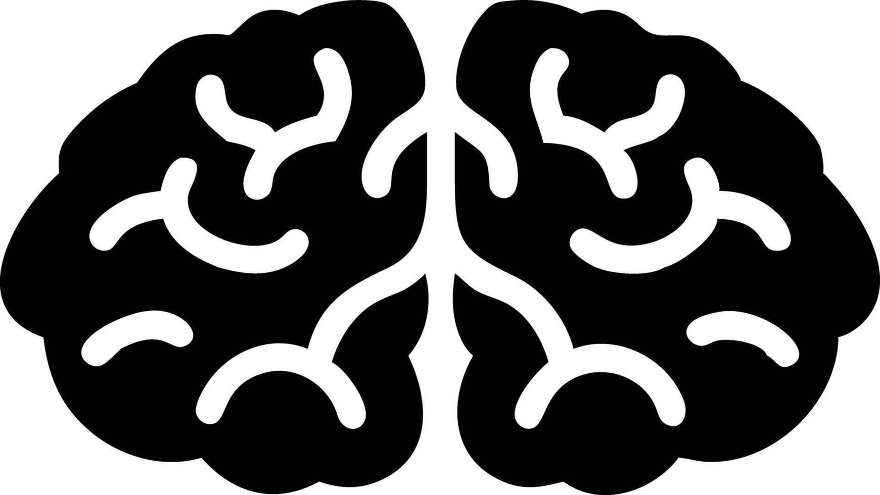 Silhouette of Anatomical Brain Concept vector