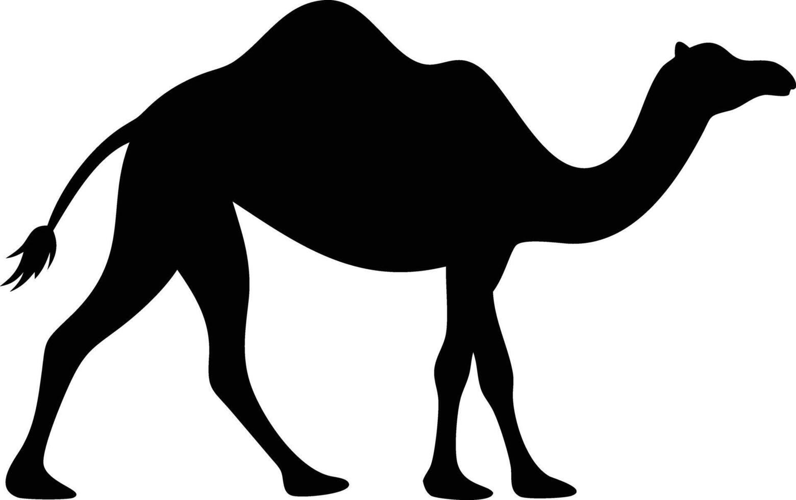 Majestic TwoHump Camel Silhouette Simple Design vector