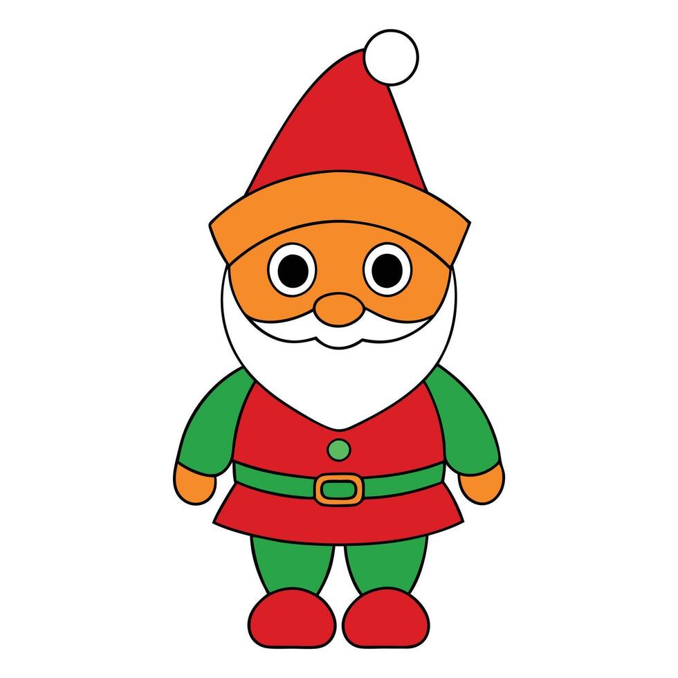 Cartoon Santa Claus with a Red Hat vector