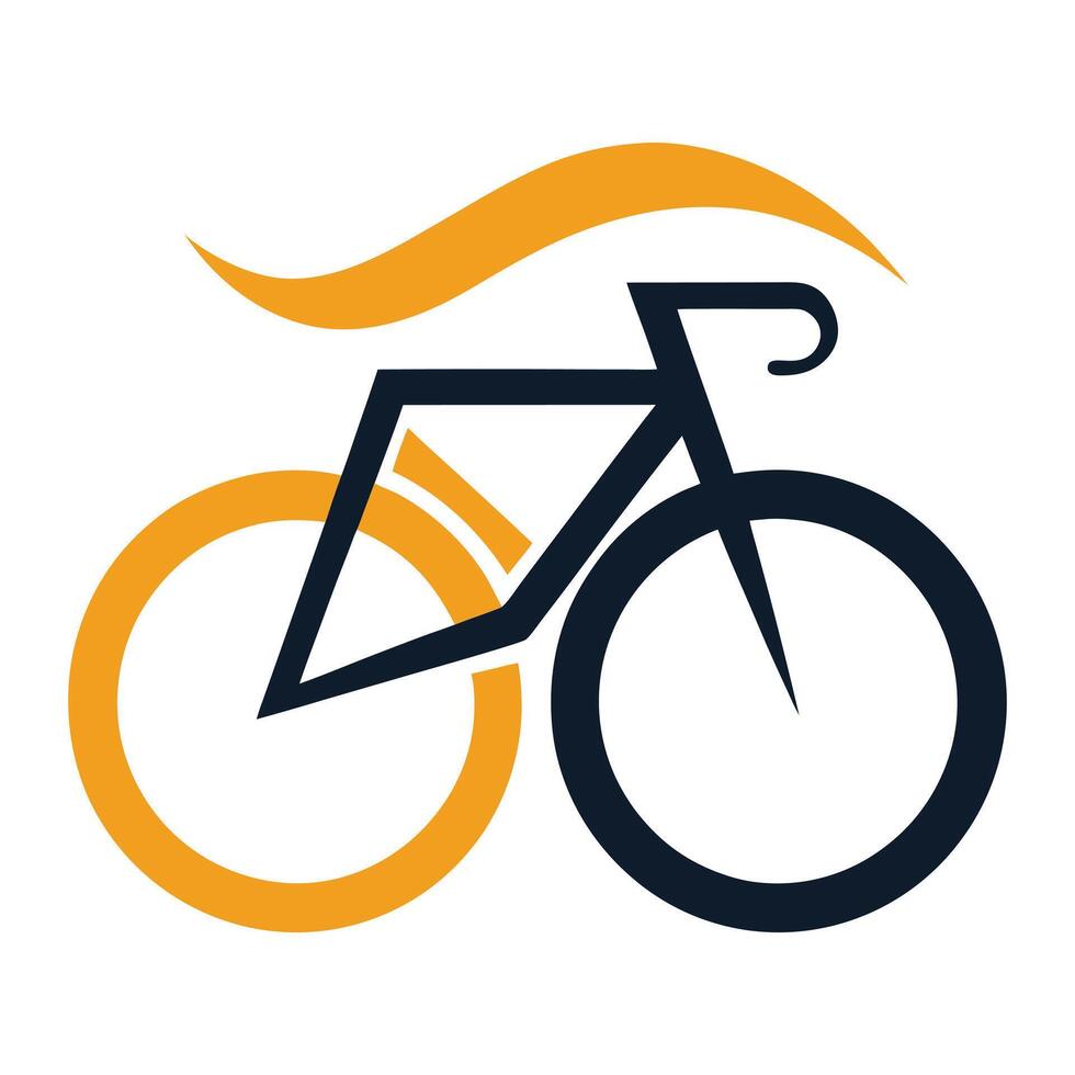 Abstract Bicycle Silhouette vector