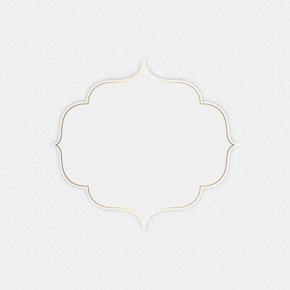 Minimal background with white and gold decorative design vector