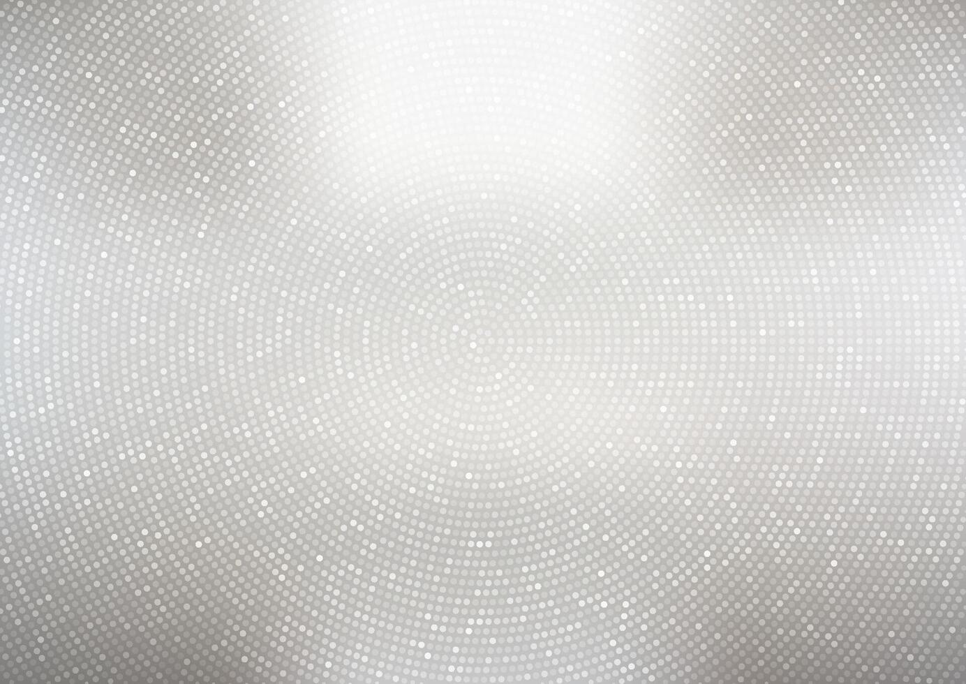 Abstract silver background with radial halftone dots design vector