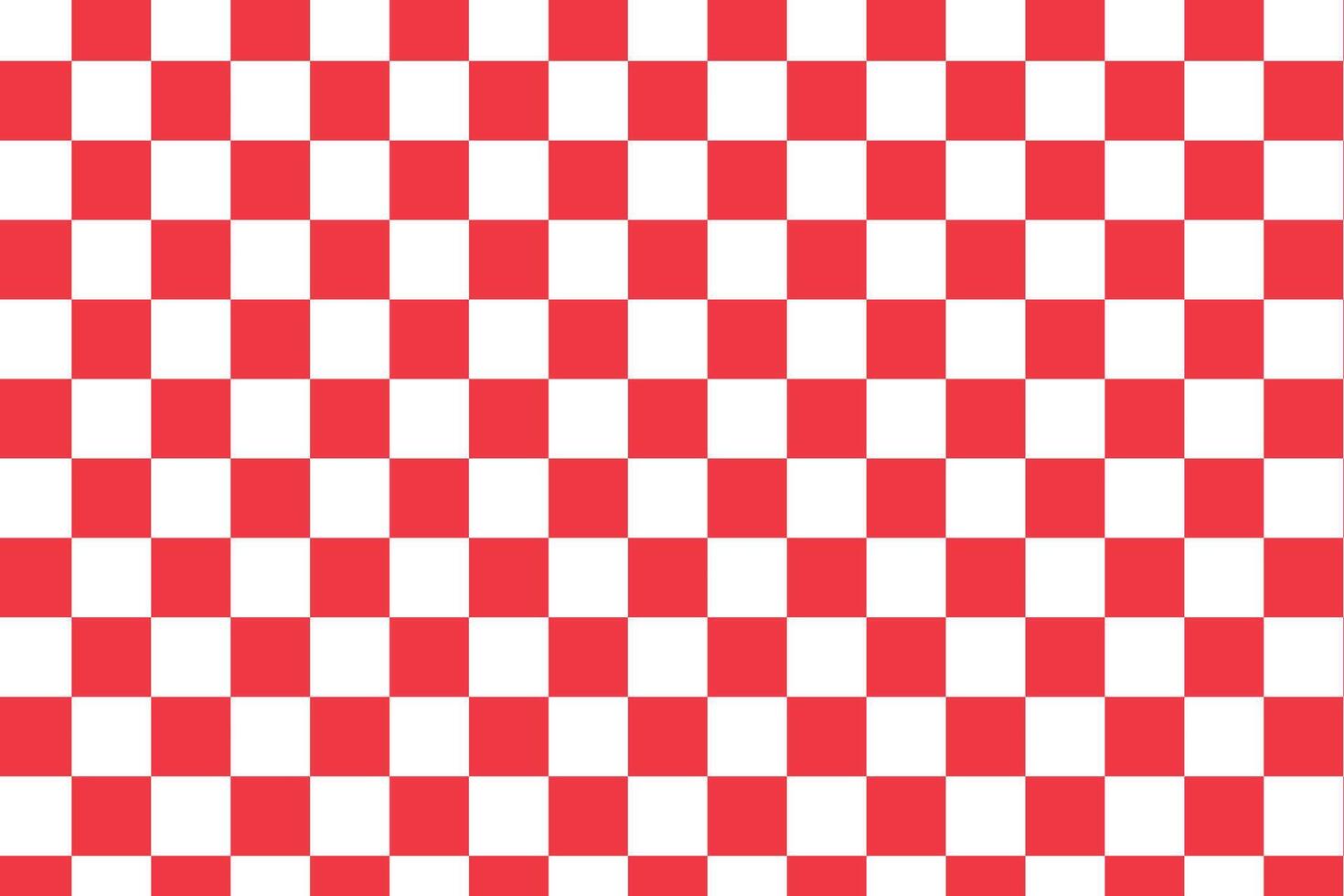 Red and white checkered pattern . Red and white squares pattern . Chess board background . illustration vector