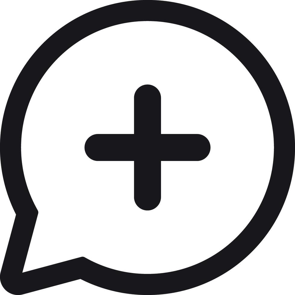 Speech bubble with plus icon . Add speech bubble icon . Add create message icon vector