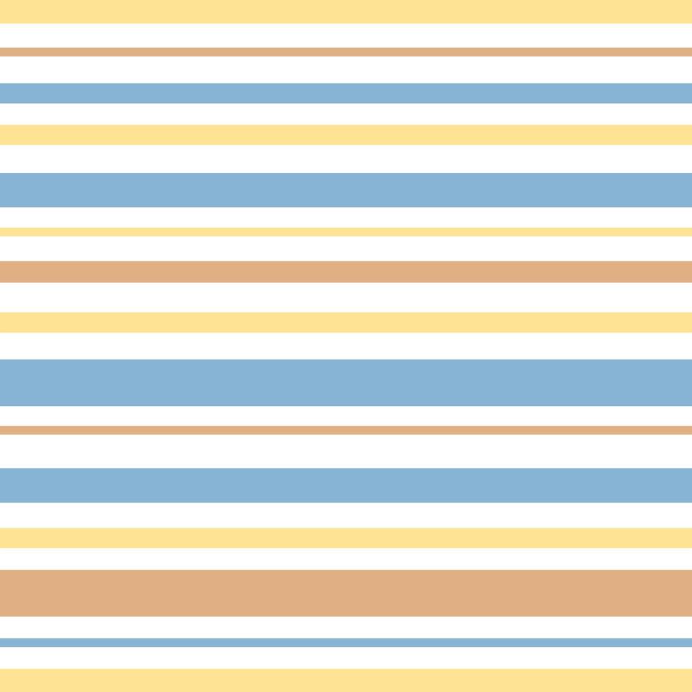 Blue, yellow, and brown stripes pattern on a white background vector