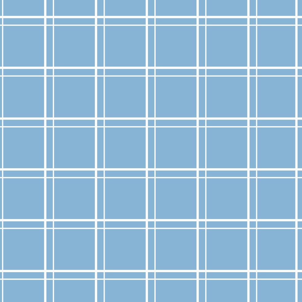 A light blue background featuring white squares arranged in a plaid pattern vector