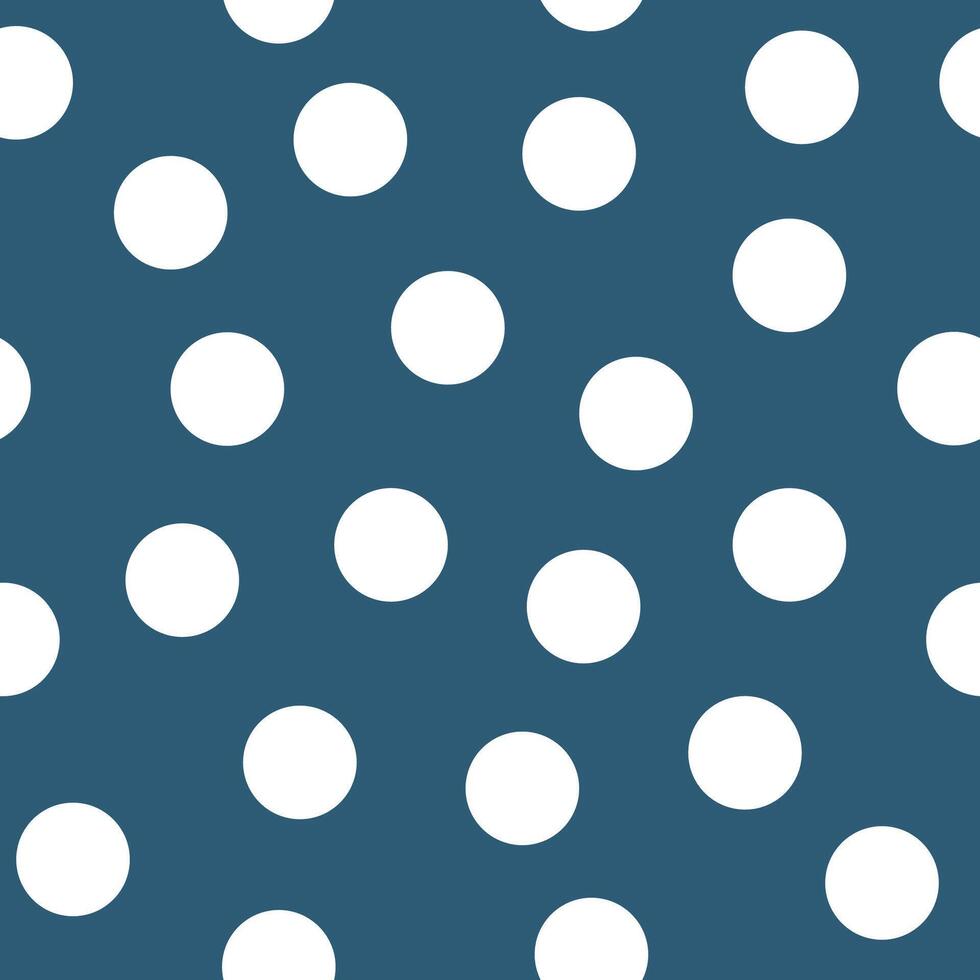 The design features a blue background that is adorned with white polka dots vector