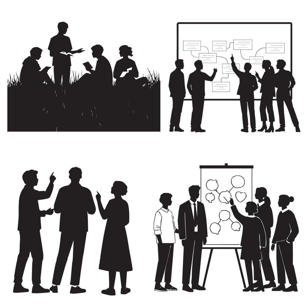A Study Group Scene vector