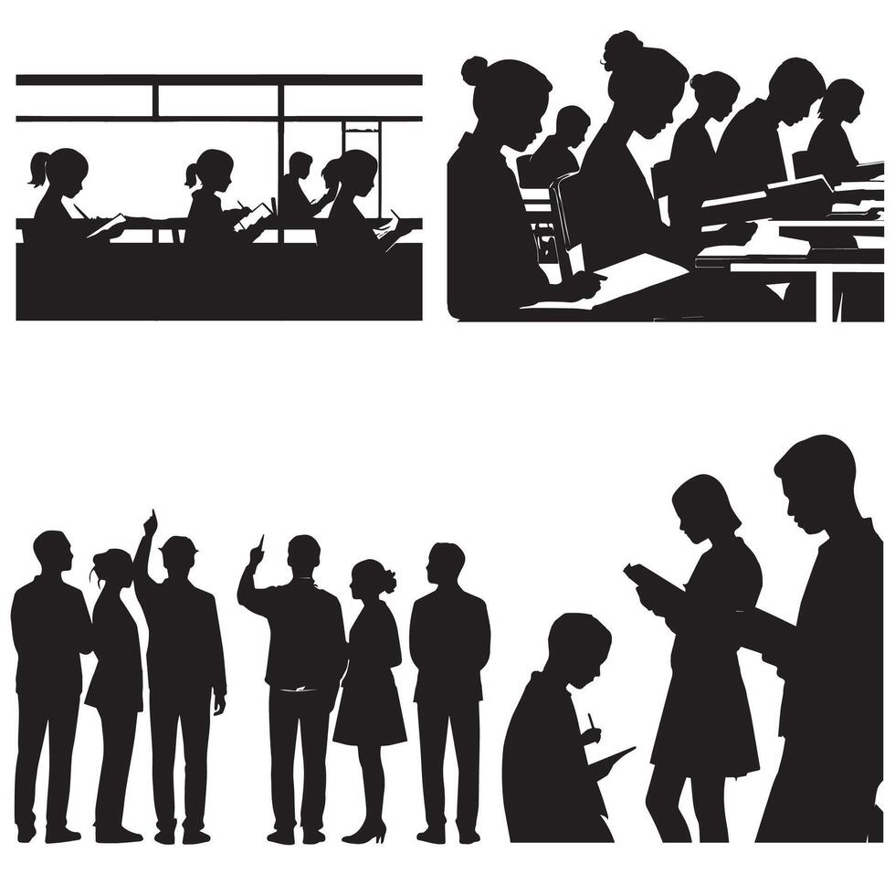 A Collaborative Study Scene vector