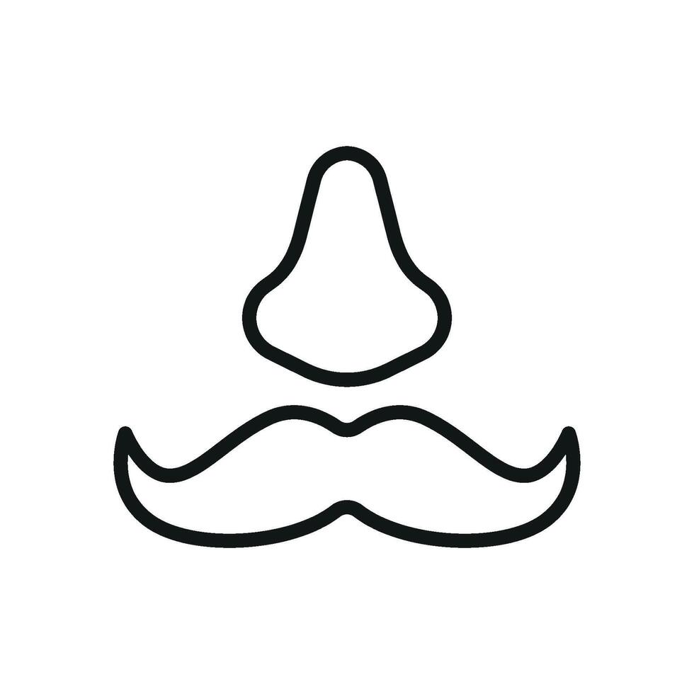 Soft mustache icon mimics costume accessories for April Fools fun vector