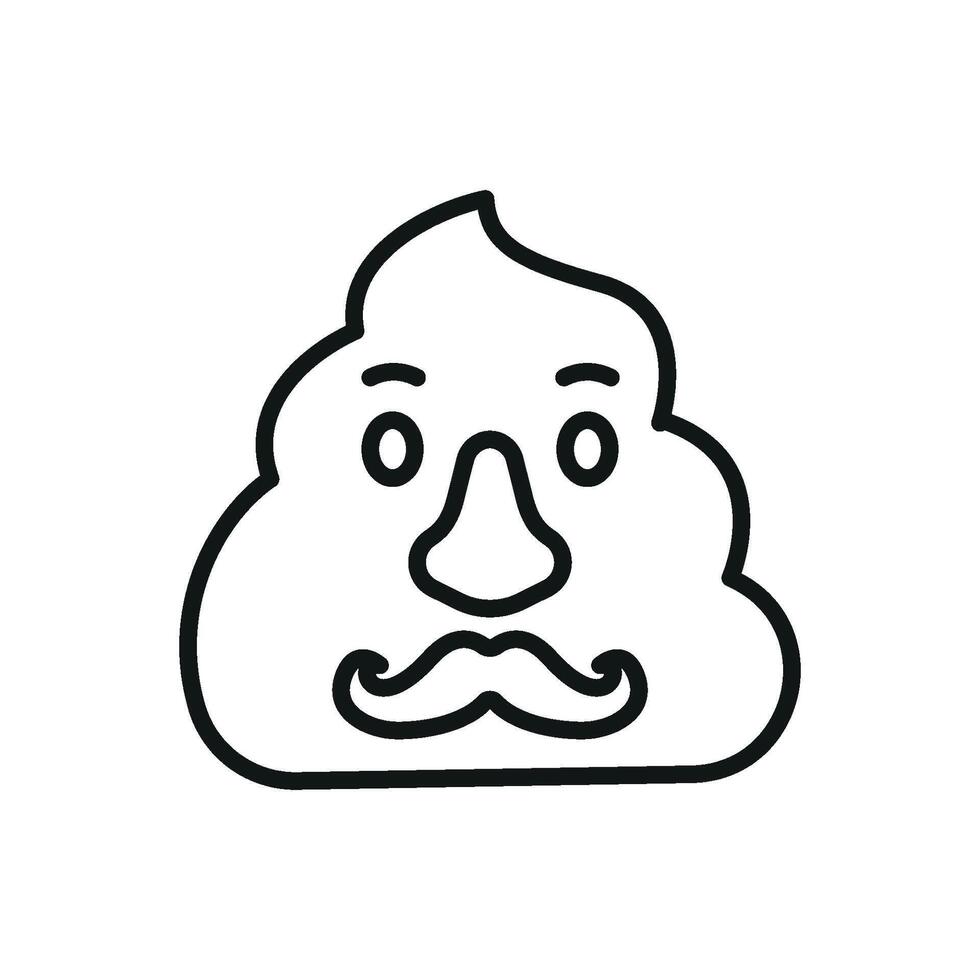 Glossy poop icon features a shiny, 3D effect for modern, polished vector