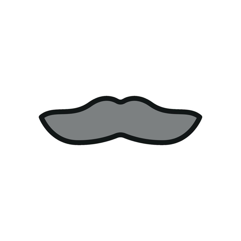 Mustache with clown nose icon blends classic joke elements for a fun and goofy look. vector
