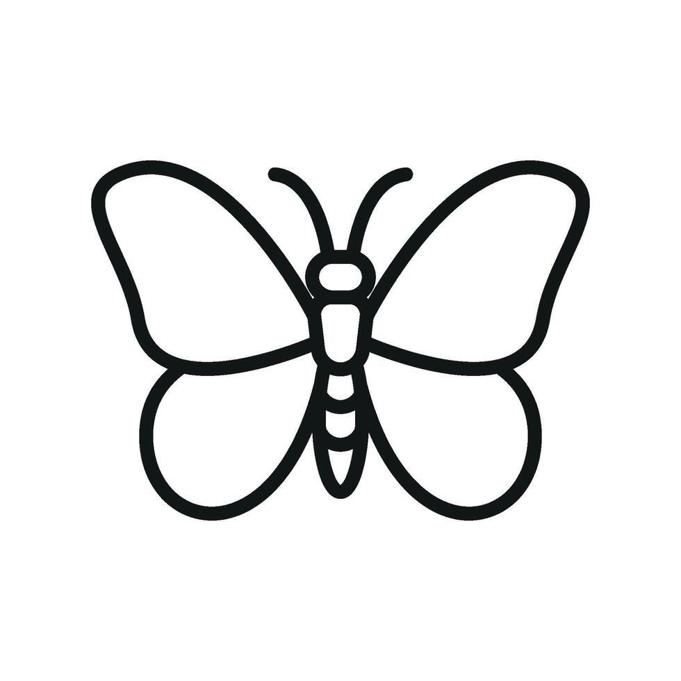 Flying butterfly icon represents grace, motion, and natural harmony in dynamic compositions. vector