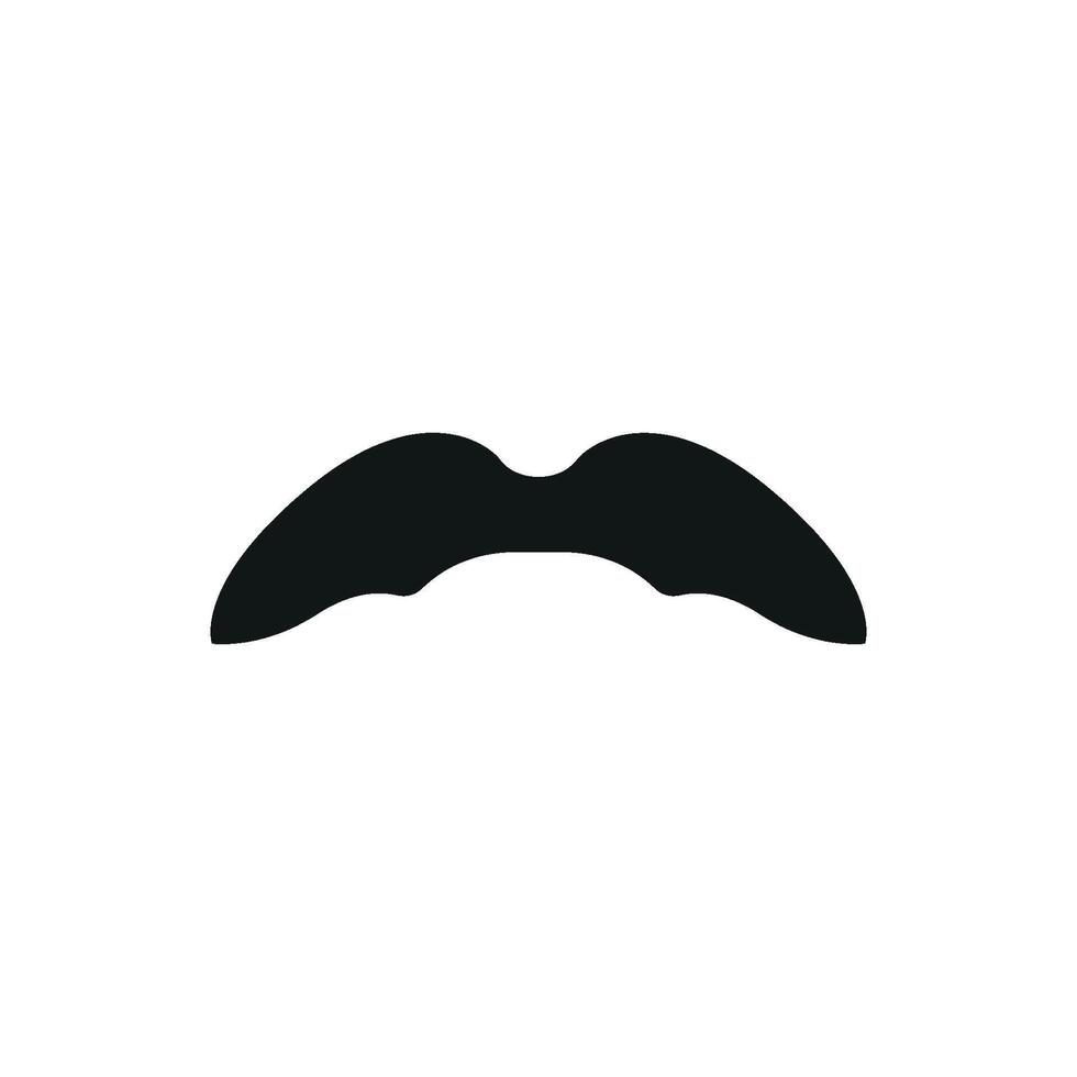 Kawaii mustache icon features a cute and funny disguise for playful themes vector